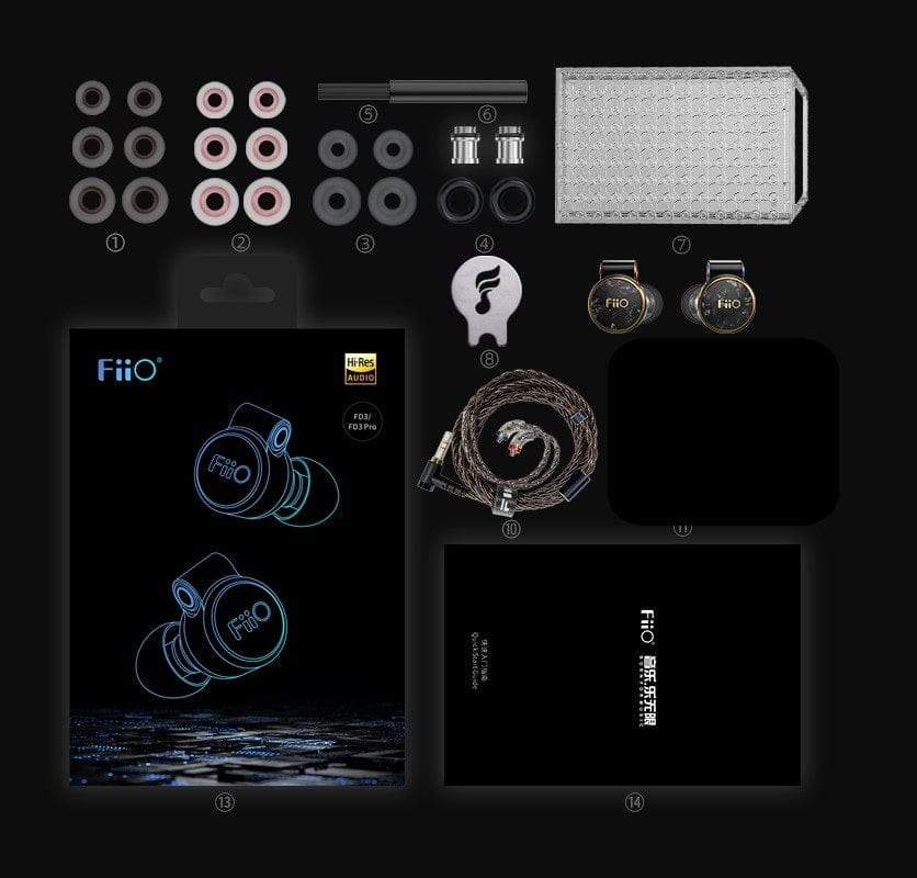 FiiO Earphones FiiO FD3 IEM acessories